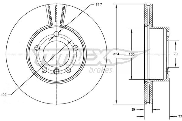 TOMEX Brakes Bremsscheibe